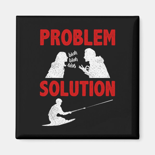 Knäbräda Vatten Sport Problem Lösning Hobby Magnet (Framsidan)
