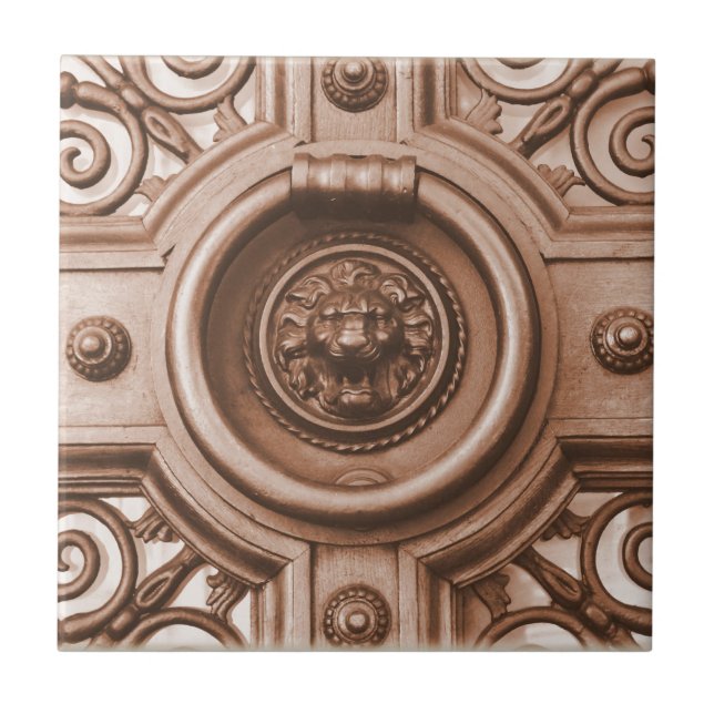 Knack - gammal dörrknapp i Barcelona Kakelplatta (Framsidan)