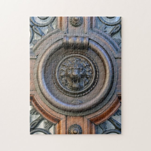 Knack - gammalt kvartsbuss i Barcelona-dörr Pussel (Vertikal)