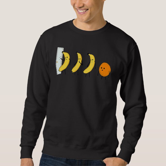 Knack Knack  Vem Dän  Banan Vem Dän  Orange Lång Ärmad Tröja (Framsida)