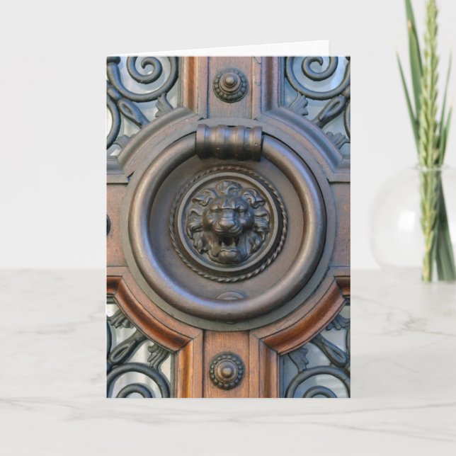 Knack - Lejont dörrspärr, tomt invändigt kort (Framsida)