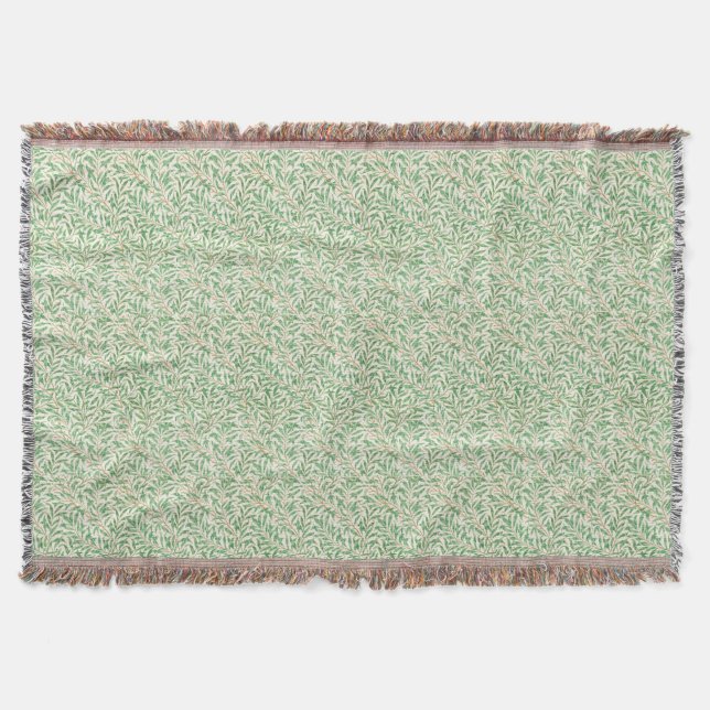 Knacka Blanket med Fringe Art nouveau Willow Bough Filt (Framsidan)