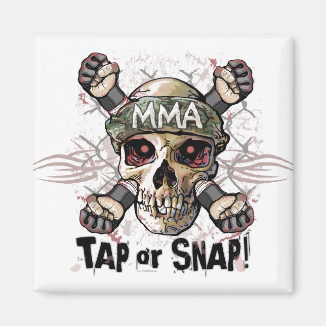 Knacka eller Fäst MMA-skullväxel Magnet (Framsidan)