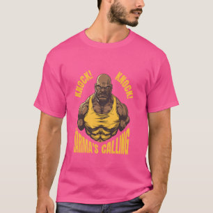 Knacka knack! Karmas uppringning - Muscular Man De T Shirt