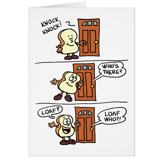 Knacka på att Bread Fars dag OBS Kort (Framsidan)