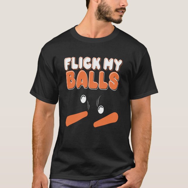 Knacka på Bollar Pinball Arcade Retro T Shirt (Framsida)