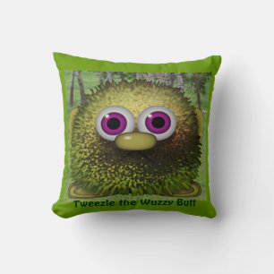 Knacka på Cute Wuzzy Butt Cushion för barn Room Kudde