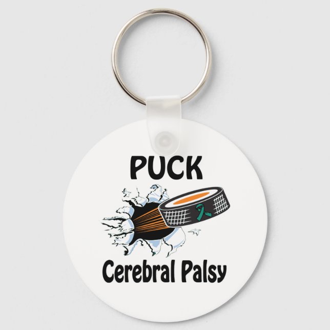 Knacka på orsakerna till Cerebral Palsy Keychain Nyckelring (Framsida)