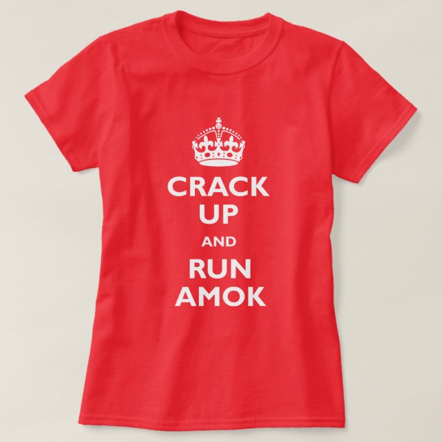 Knäcka upp & kör Amok T-shirt (Design framsida)