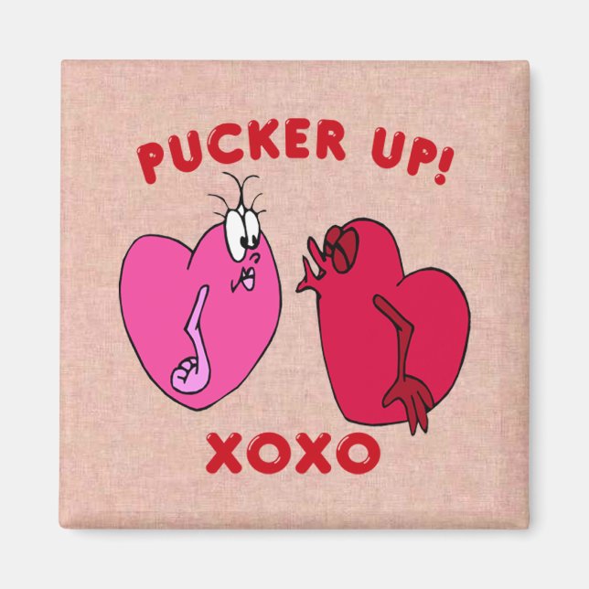 Knacka upp Valentine Hearts Magnet (Framsidan)