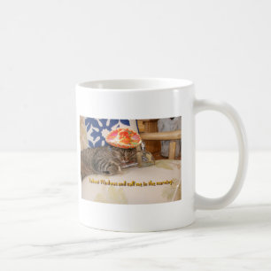 Knackad ut kattunge kaffemugg