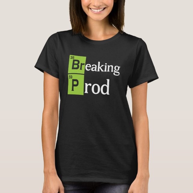 Knäckande Prod Rolig Dev Ops T Shirt (Framsida)