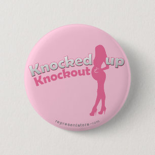 Knackas upp knockout- baby shower Mamma-till- Knapp