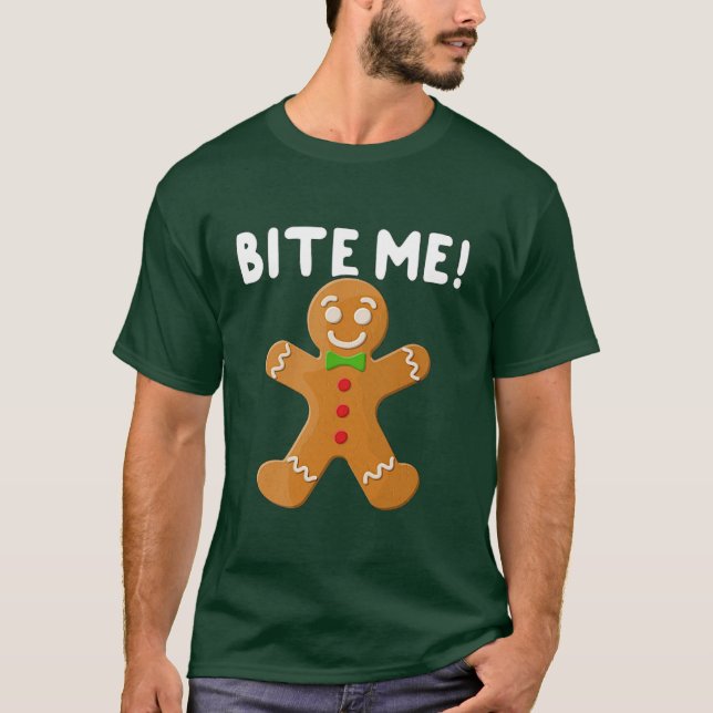 Knäckbröd Bita Humor T Shirt (Framsida)