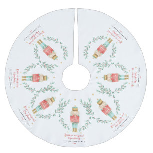 Knäckervattenfärg botanisk söt jul julgransmatta borstad polyester