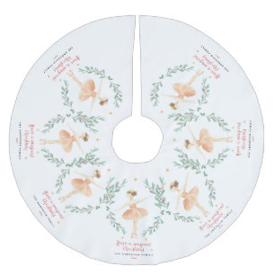 Knäckervattenfärg botanisk söt jul julgransmatta borstad polyester