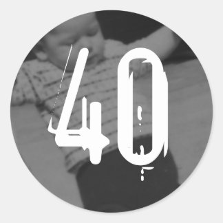 Knäcketiketter Runt Klistermärke