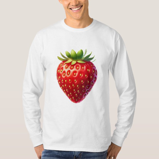 Knackige Erdbeere T Shirt (Framsida)