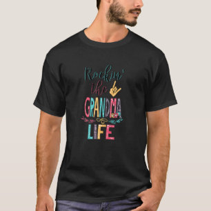 Knäckin Daisyn Grandma Life Flower Art Mo T Shirt