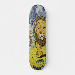 Knäckligt Lejon guide för Oz Bok Page Old School Skateboard Bräda 18 Cm