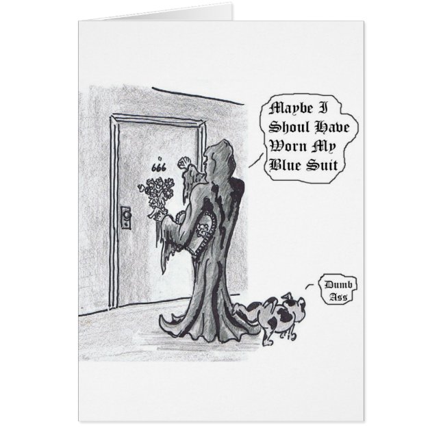 Knackning #666 en datera med GRYMT Hälsningskort (Framsidan)