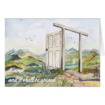 Knackning och det är öppnad vattenfärgmålning