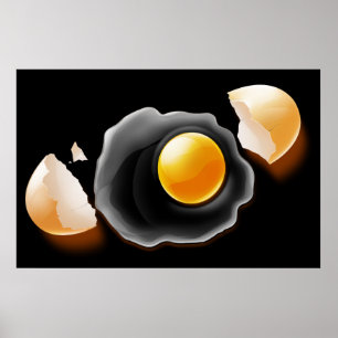 Knäckt ägg poster