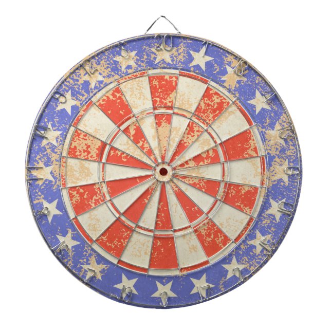 Knäckt gammalt för DartboardUSA flagga Darttavla (Framsidan)