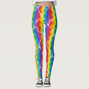 Knäckt regnbåge leggings