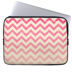Knäckt rosa Ombre sicksackelektronik hänger lös Laptop Sleeve