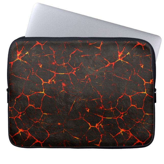 Knäckt smält slipad stenvulkanLava Laptop Sleeve (Framsidan)
