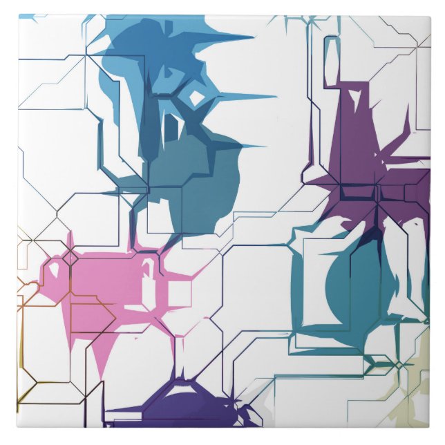 Knäckt vägg kakelplatta (Framsidan)