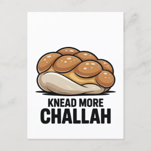Knåda mer Challah judisk jude bakning Meddelande Vykort