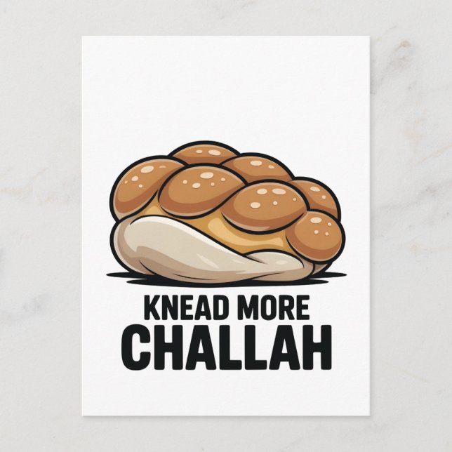 Knåda mer Challah judisk jude bakning Meddelande Vykort (Framsida)