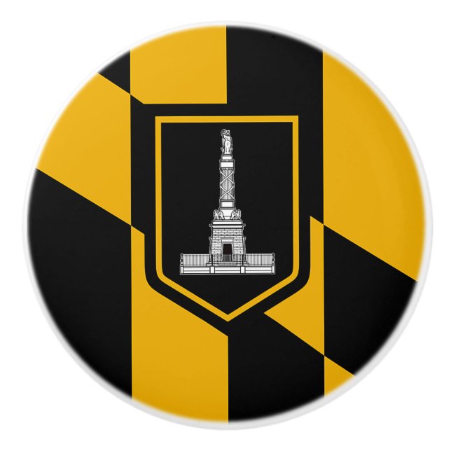 Knådknapp med flagga av Baltimore, USA Knopp (Framsidan)
