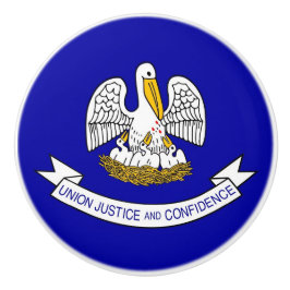 Knådknapp med flagga av Louisiana, USA Knopp