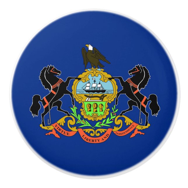 Knådknapp med flagga av Pennsylvania, USA Knopp (Framsidan)