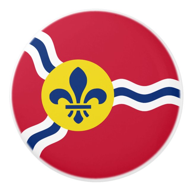 Knådknapp med flagga av St. Louis, Missouri Knopp (Framsidan)