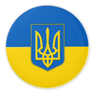 Knådknapp med flagga från Ukraina Knopp