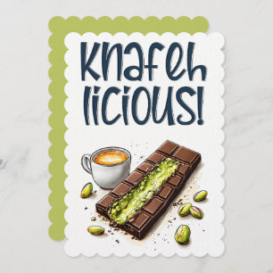 Knafehlicious Chocolate Kunafa Pistachio-kaffe Inbjudningar