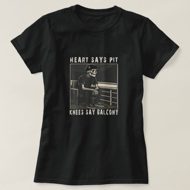 Knän Säger Nej Skelett T Shirt (Design framsida)