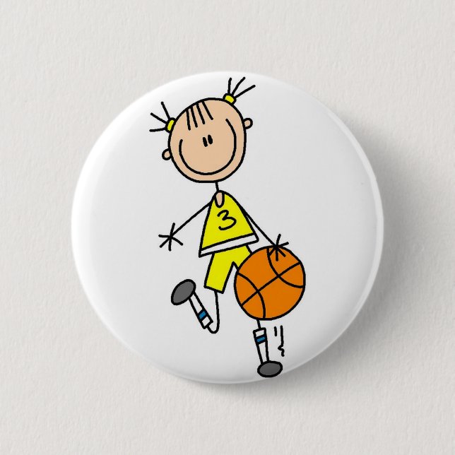 Knap för basketspelare knapp (Framsida)