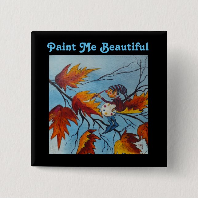 Knapp Ann Hayes målar pixelfärg (Framsida)