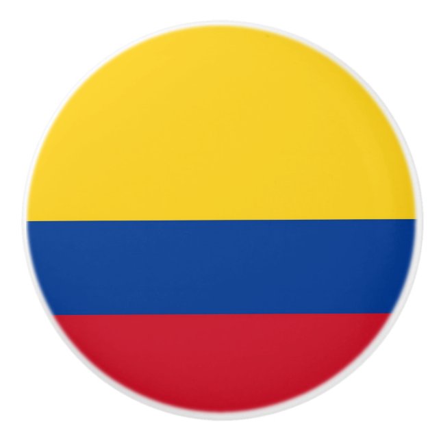 Knapp av keramiskt ursprung med flagga av Colombia Knopp (Framsidan)