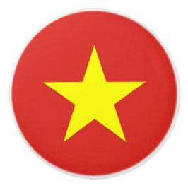 Knapp av keramiskt ursprung med flagga av Vietnam Knopp