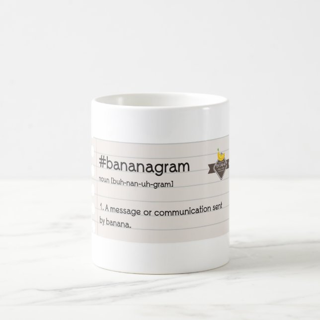 KNÄPP #bananagramanteckningsbokmugg Kaffemugg (Center)