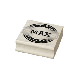 Knapp/banderoll - Stars grått white + YOURS Stämpel