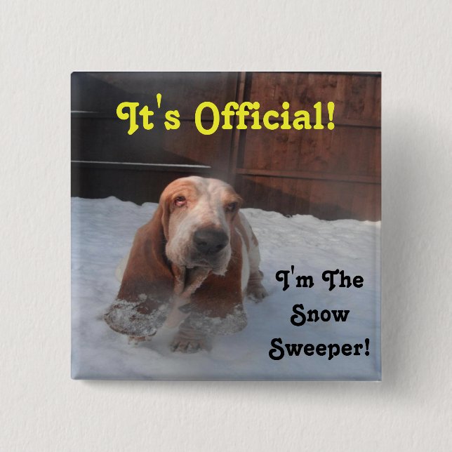 Knapp Basset Hound Snöfeger (Framsida)