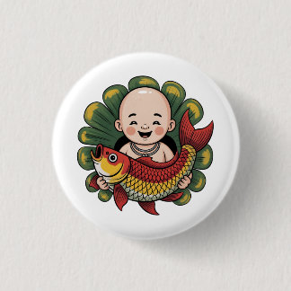 Knapp | Chloe Baby - Cute Boy med Lucky Koi