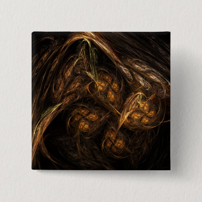 Knapp för Abstrakt av mor-jord (kvadrat) (Framsida)